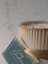 Cosy Christmas Large Gold Dusted Dual Wick Candle